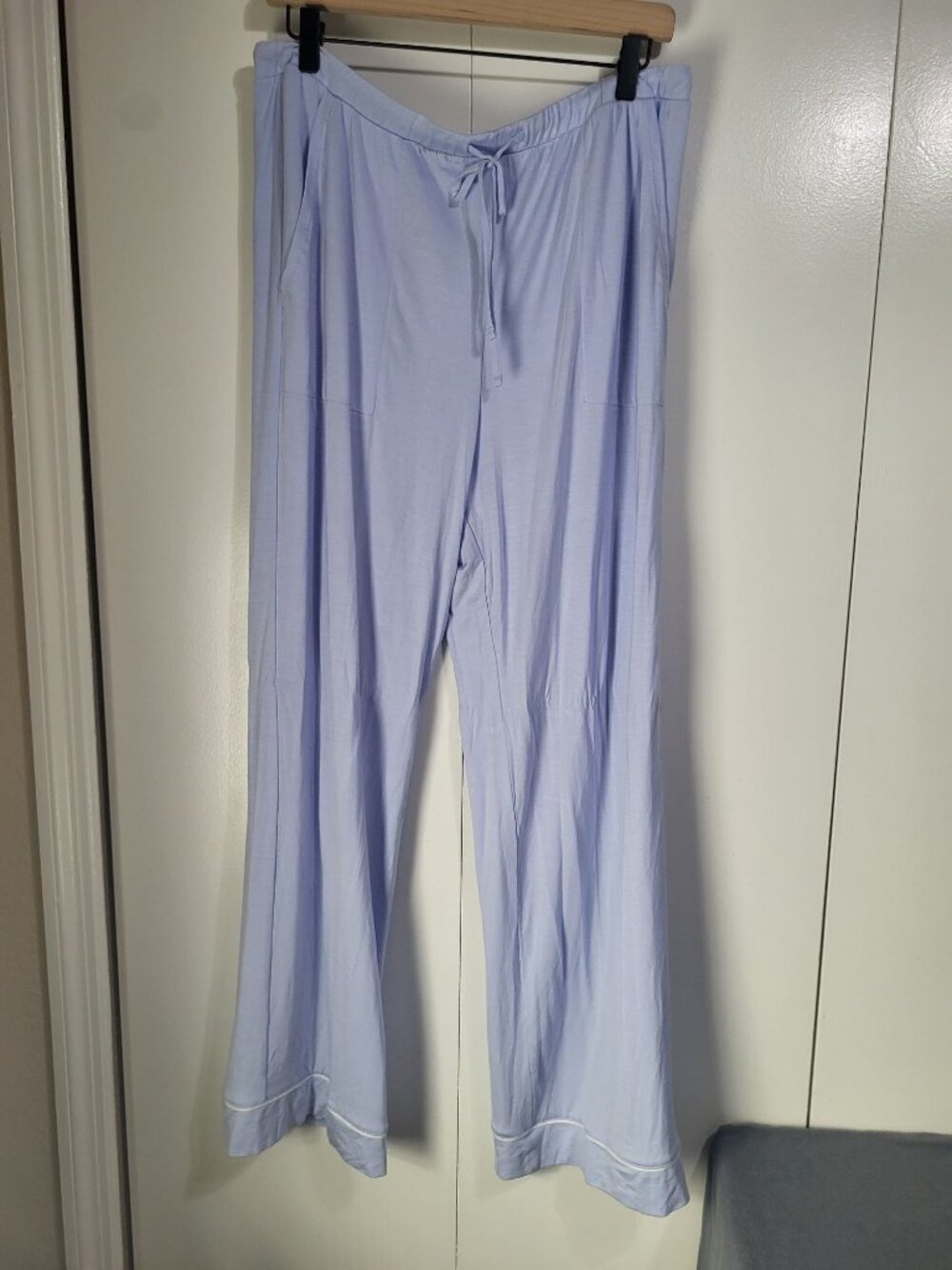 Auden Womens SZ LG Baby Blue Cloud Knit Pajama Lounge Pants Sleepwear NWT - Picture 1 of 6